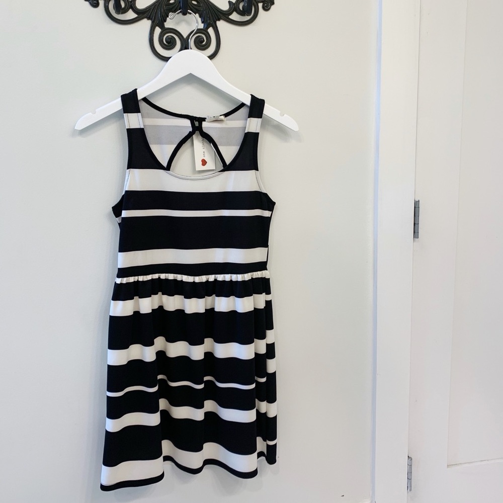 Stripe Fit & Flare Tank Dress